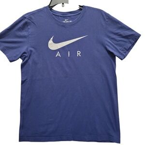 Nike Air T Shirt Blue Short‎ Sleeve Cotton Crew Neck Athletic Men's Size S